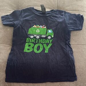 Birthday Boy T-Shirt with Green Truck Design